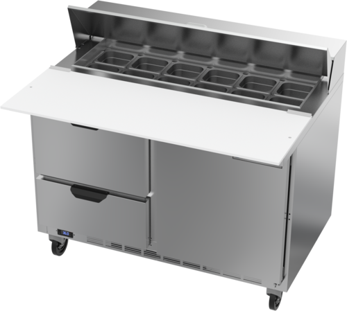 Beverage-Air SPED48HC-12C-2 48" 1 Door 12 Pan Sandwich / Salad Prep Table