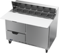 Beverage-Air SPED48HC-12C-2 48" 1 Door 12 Pan Sandwich / Salad Prep Table