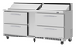 Turbo Air PST-72-D4-FB-N 72 5/8" 4 Drawer 18 Pan Mega Top Sandwich / Salad Prep Table