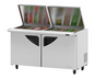Turbo Air TST-60SD-24-N-FL 60 1/4" 2 Doors 24 Pan Mega Top Sandwich / Salad Prep Table