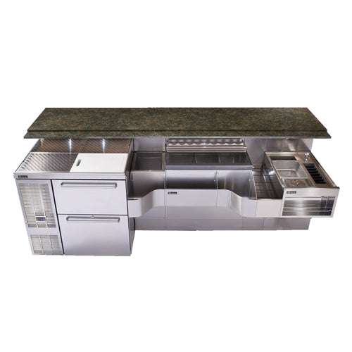 Perlick PTE68-A-WF 68" Underbar Ice Bin / Cocktail Station