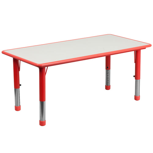 Flash Furniture YU-YCY-060-RECT-TBL-RED-GG Dining Table