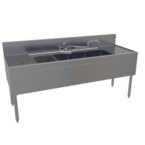 Glastender FSB-72-S 72" Underbar Sink