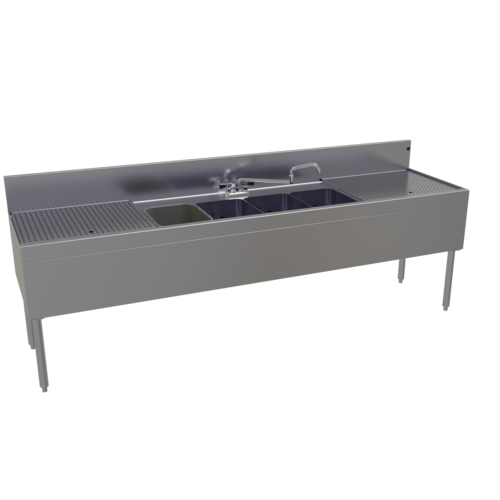 Glastender FSB-96-S 96" Underbar Sink