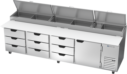 Beverage-Air DPD119HC-9 119" 1 Door Pizza Prep Table