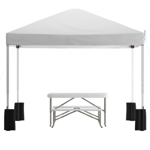 Flash Furniture JJ-GZ10PKG103-WH-GG 116" Patio Umbrella