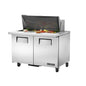 True TSSU-48-18M-B-HC 48 3/8" 2 Doors 18 Pan Mega Top Sandwich / Salad Prep Table
