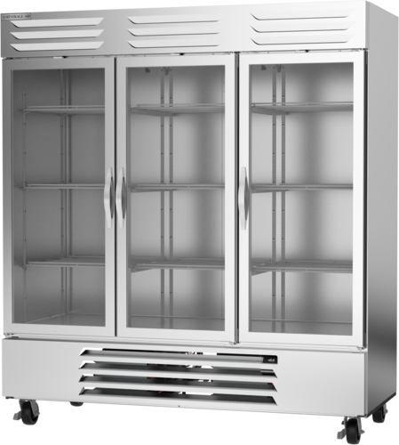 Beverage-Air FB72HC-1G 75" 3 Section Glass Door Reach-In Freezer
