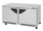 Turbo Air TUR-60SD-FB-N 60 1/4" Solid Door Undercounter Refrigerator