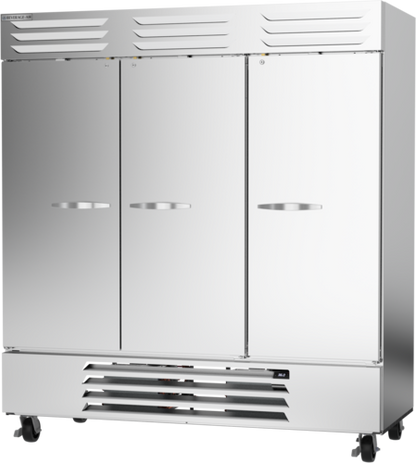 Beverage-Air RB72HC-1S 75" 3 Section Solid Door Reach-In Refrigerator