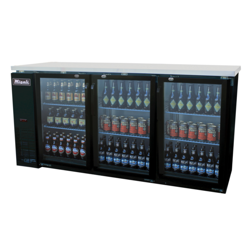 Migali C-BB72G-HC 72 3/4" Solid Door Back Bar Cooler