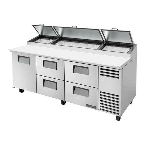True TPP-AT2-93D-4-HC 93 1/2" 1 Door Pizza Prep Table