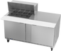 Beverage-Air SPE60HC-12M 60" 2 Doors 12 Pan Mega Top Sandwich / Salad Prep Table
