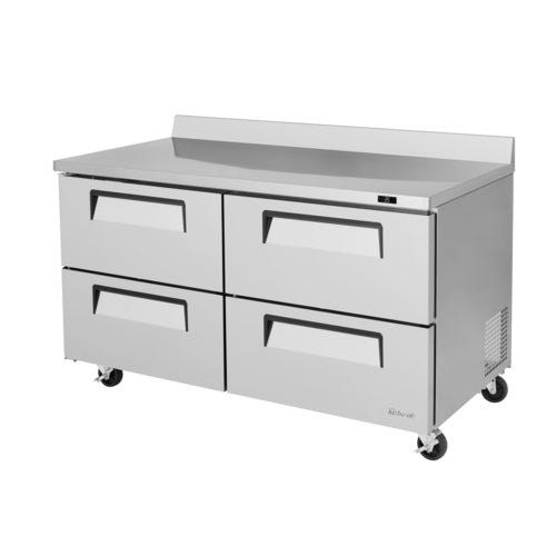 Turbo Air TWR-60SD-D4-N 60 1/4" 4 Drawer Worktop Refrigerator