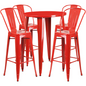 Flash Furniture CH-51090BH-4-30CAFE-RED-GG Patio Dining Set