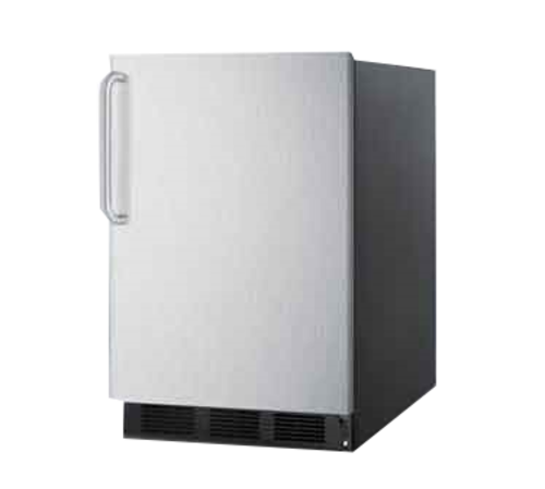 Summit FF6BKBI7SSTBADA 23 5/8" Solid Door Undercounter Refrigerator