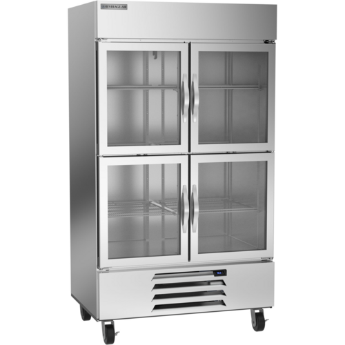Beverage-Air HBR44HC-1-HG 47" 2 Section Glass Door Reach-In Refrigerator
