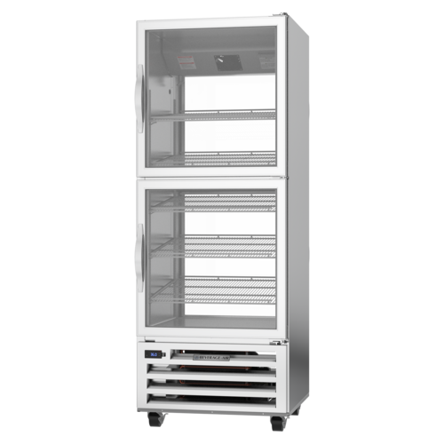 Beverage-Air RID18HC-HG 27 1/4" 1 Section Solid & Glass Door Pass-Thru Refrigerator