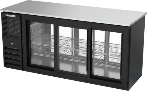 Beverage-Air BBN72HC-GS-PT-B 72" Glass Door Back Bar Cooler