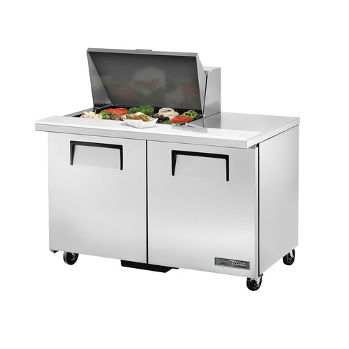 True TSSU-48-12M-B-HC 48 3/8" 2 Doors 12 Pan Mega Top Sandwich / Salad Prep Table