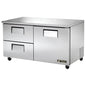 True TUC-60D-2-HC 60 3/8" Solid Door Undercounter Refrigerator