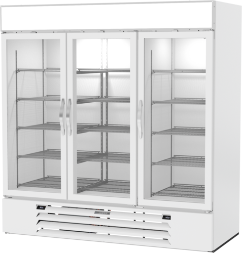 Beverage-Air MMRF72HC-1-C-WW 75 1/8" 3 Section Refrigerated Merchandiser
