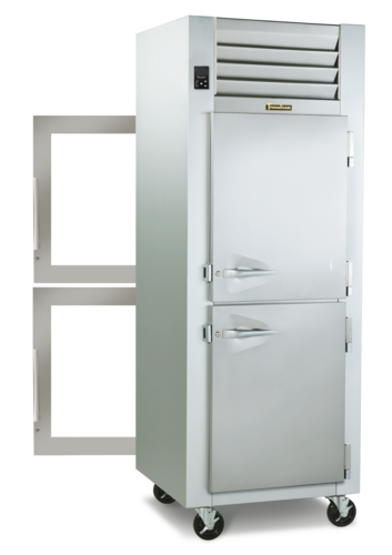 Traulsen G16015P 29 7/8" 1 Section Solid & Glass Door Pass-Thru Refrigerator
