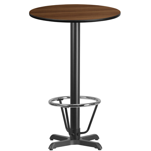 Flash Furniture XU-RD-24-WALTB-T2222B-3CFR-GG Dining Table