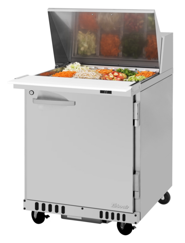 Turbo Air PST-28-12-FB-N(-L) 27 1/2" 1 Door 12 Pan Mega Top Sandwich / Salad Prep Table