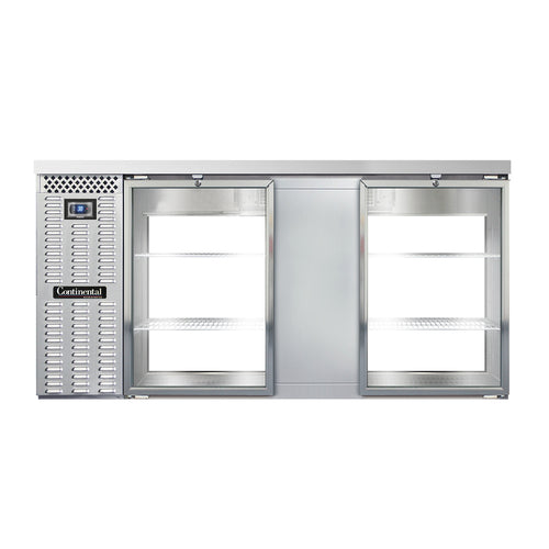 Continental Refrigerator BB69SNSSGDPT 69" Solid Door Back Bar Cooler