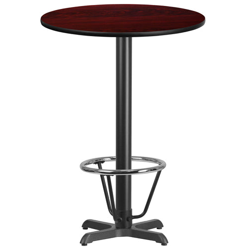 Flash Furniture XU-RD-30-MAHTB-T2222B-3CFR-GG Dining Table