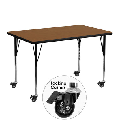 Flash Furniture XU-A2448-REC-OAK-H-A-CAS-GG Dining Table