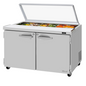Turbo Air PST-48-N-GL 48 1/4" 1 Door 12 Pan Sandwich / Salad Prep Table