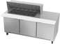 Beverage-Air SPE72HC-18M 72" 3 Doors 18 Pan Mega Top Sandwich / Salad Prep Table