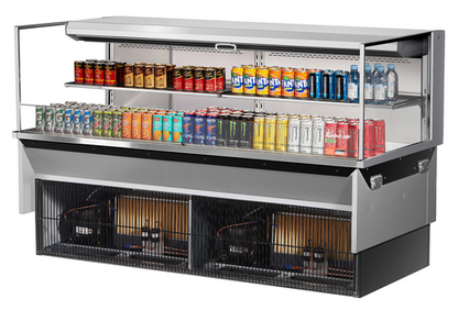 Turbo Air TOM-72L-UF-S-2SI-N 71 3/8" Refrigerated Display Case