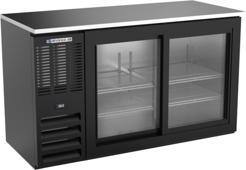 Beverage-Air BBN58HC-F-GS-B 58" Glass Door Back Bar Cooler