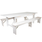 Flash Furniture XA-FARM-4-WH-GG 40" Dining Table