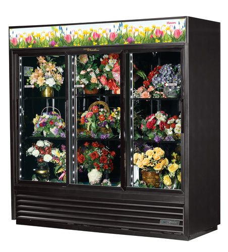 True GDM-69FC-HC-LD 78 1/8" 3 Section Refrigerated Merchandiser