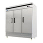 Atosa MBF8504GR 81 7/8" 3 Section Solid Door Reach-In Freezer