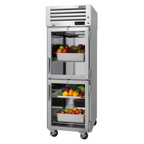 Turbo Air PRO-26-2R-G-N(-L) 28 3/4" 1 Section Glass Door Reach-In Refrigerator