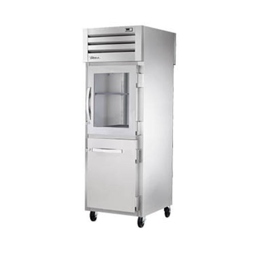 True STA1RPT-1HG/1HS-1S-HC 27 1/2" 1 Section Solid & Glass Door Pass-Thru Refrigerator