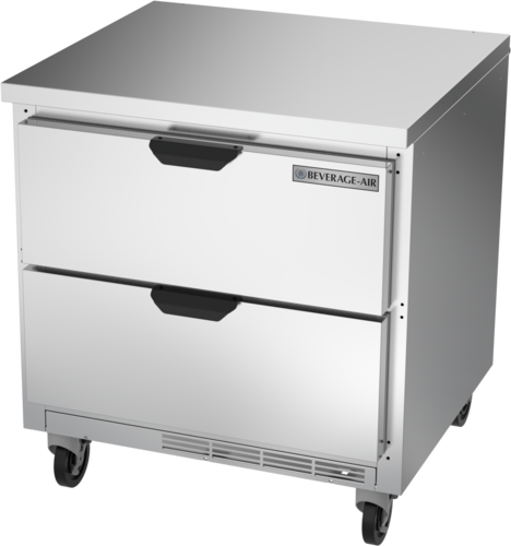 Beverage-Air WTRD32AHC-2-FLT 32" 2 Drawer Worktop Refrigerator