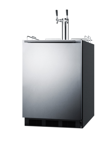 Summit SBC58BLBIADATWINCFB 23 5/8" Cold Brew / Nitro Dispenser