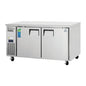 Everest ETWR2 59 1/4" Solid Door Undercounter Refrigerator
