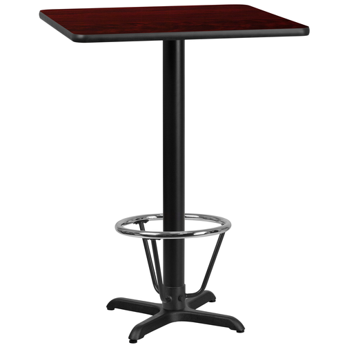 Flash Furniture XU-MAHTB-2424-T2222B-3CFR-GG Dining Table