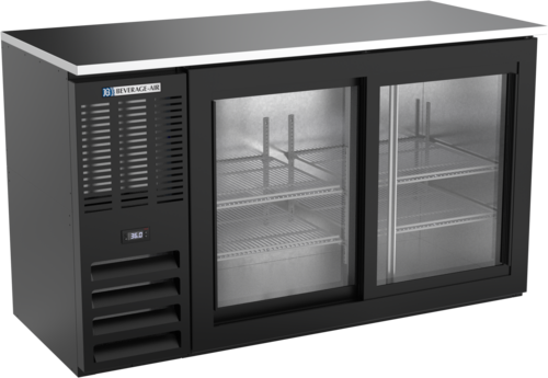 Beverage-Air BBN58HC-GS-B 58" Glass Door Back Bar Cooler