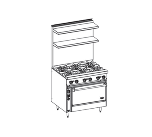 Jade Range JBR-6 36" Gas Restaurant Range