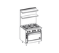 Jade Range JBR-6 36" Gas Restaurant Range