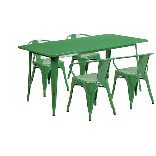 Flash Furniture ET-CT005-4-70-GN-GG 31 1/2" Patio Dining Set